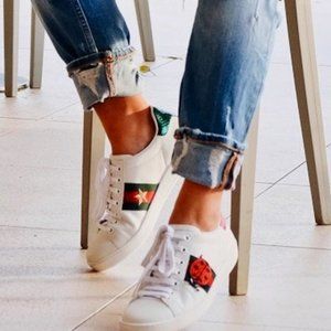 Gucci Ace Pineapple Ladybug White Sneakers 36/6.5
